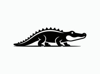 Fototapeta premium Stylized silhouette of a reptile in profile view