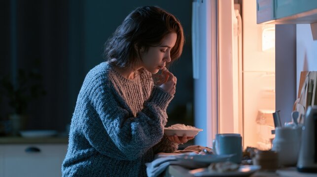 Soft light glows from an open refrigerator