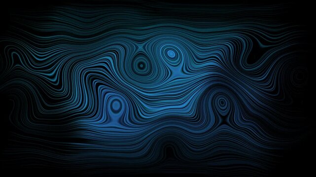 Blue Topographic Contour Lines Motion Background