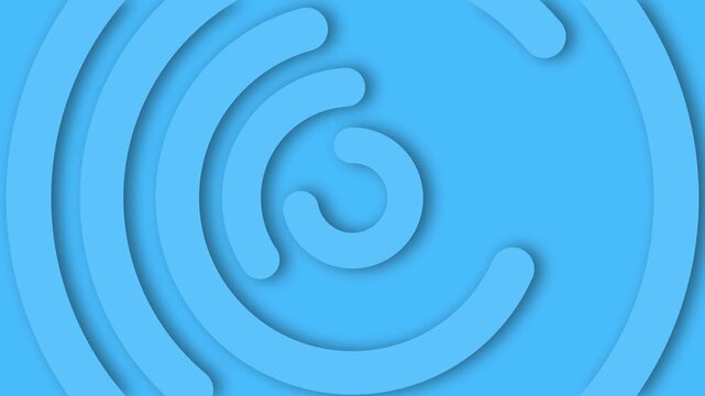Abstract spiral and curved embossed pattern on a clean background animation