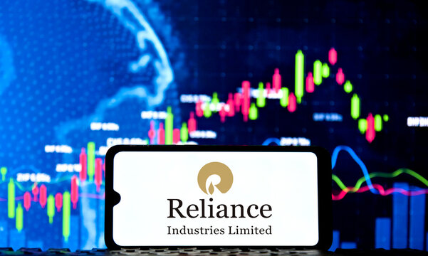 Reliance Industries Limited stock market financial growth and oil energy industry corporate business concept
