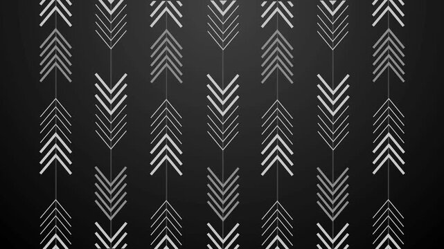 Abstract repeating pattern of arrow shapes modern geometric wallpaper with vertical lines animation