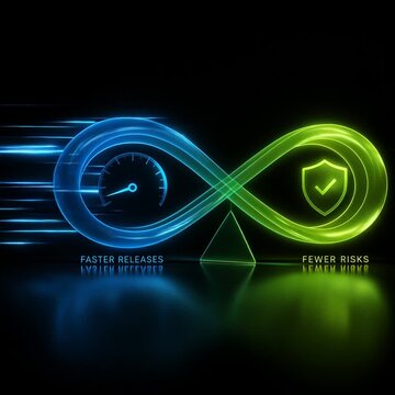 3D Infinity Symbol Balancing Speedometer and Shield for Speed Risk Management