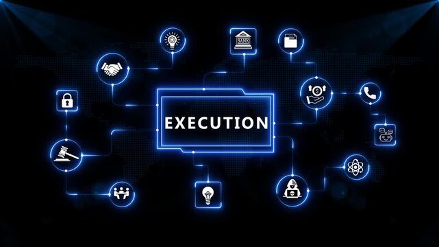 Execution Technology Dashboard with Intelligent Enterprise Performance, Digital Workflow and Business Strategy Analytics