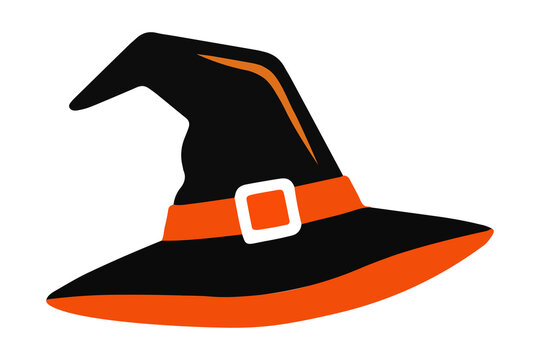 vector illustration of a Magic Witch Hat with Buckle