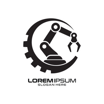 Industrial Robotic Arm automation manufacturing machinery factory mechanical production technology logo