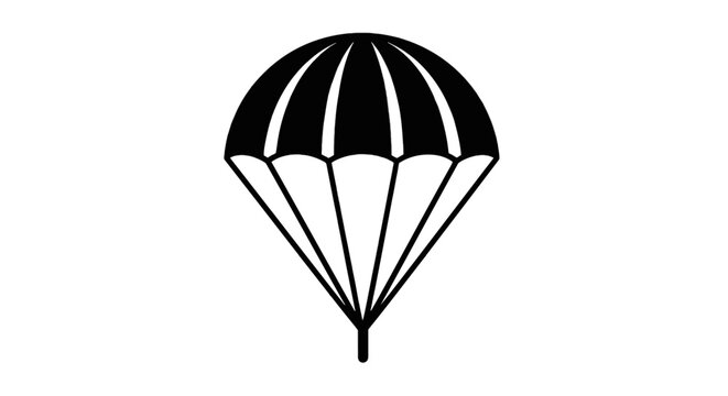 Vector illustration of parachute icon vector illustration on a transparent background