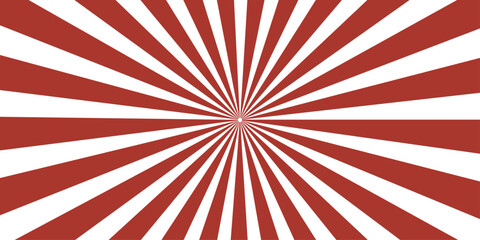 A radial burst of alternating red and white stripes emanates from a central point, creating a dynamic and visually striking graphic pattern. © ISMAIL HOSSEN
