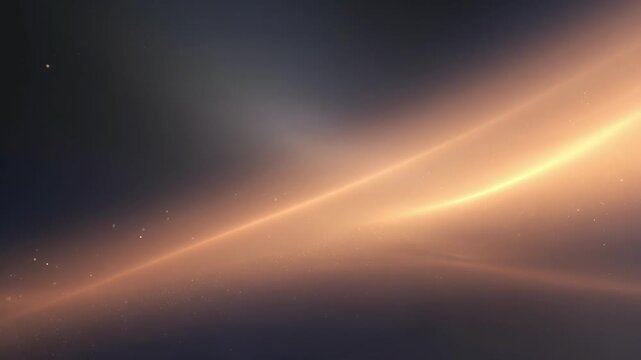Golden light streak in a dark atmospheric gradient, abstract style, on a shadowy background, suggesting motion and optimism