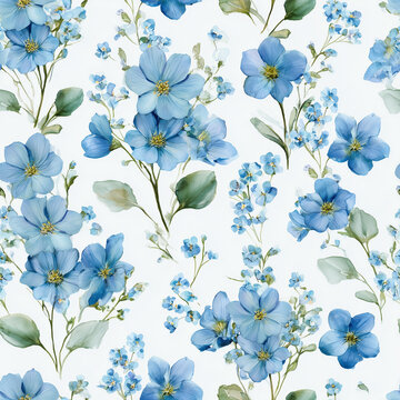 seamless pattern, wildflower meadow, daisy pattern, white daisies, yellow buttercups, green clover, botanical pattern, floral background, meadow flowers, dark green background, garden flowers, nature 