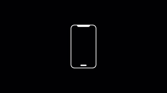 please rotate your phone icon animation with alpha channel