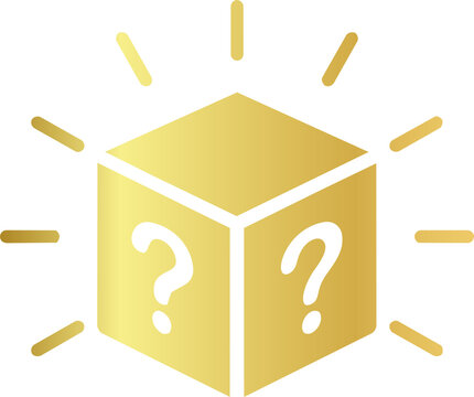 Golden Mystery Box Icon