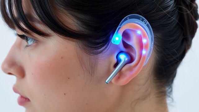 Cochlear Implant: Voice Processor Transmits Sound to Inner Ear