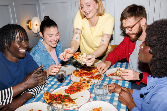 Sharing food and smiles