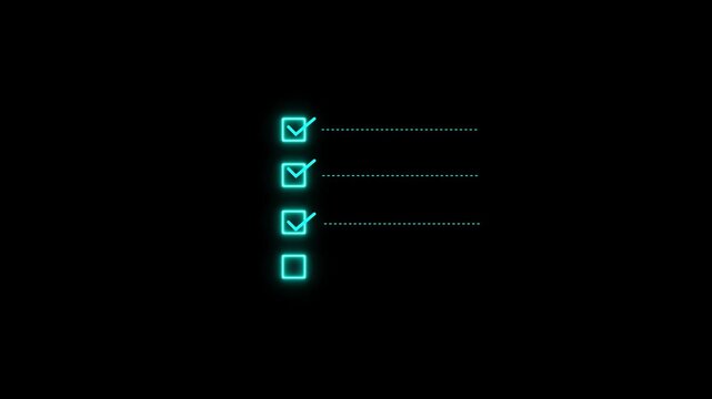 4 step infographic process with check mark icon. infographic step by step process icon animation on white background, step process success with check marks.