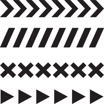 Chevron Arrow and Play Button Icons Collection