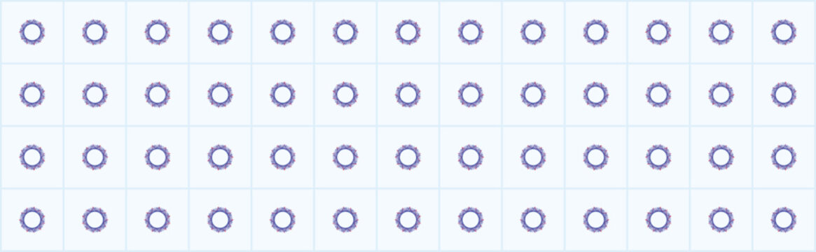 Seamless grid pattern of blue gear wheels vector