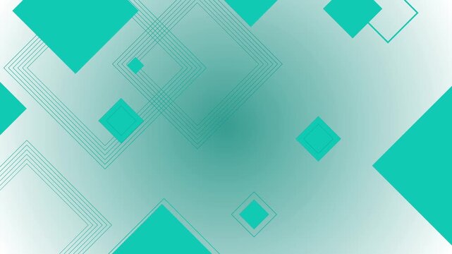 Abstract gradient background solid tilted squares of various sizes animation