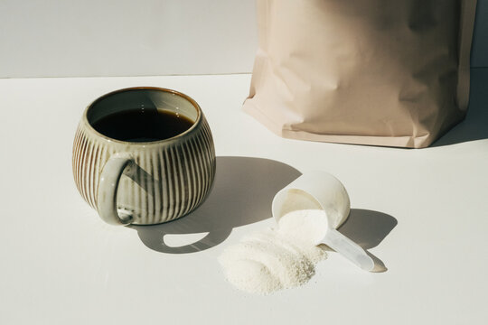White Collagen Powder Supplement Coffee Mug