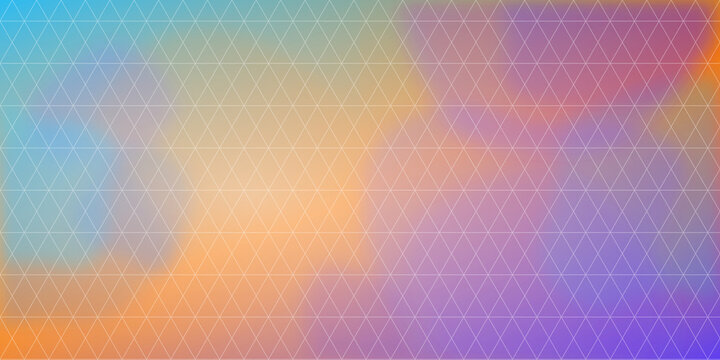 Abstract colorful gradient with triangular grid pattern vector