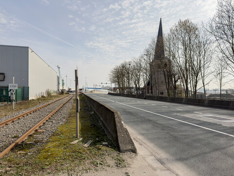 railway and church