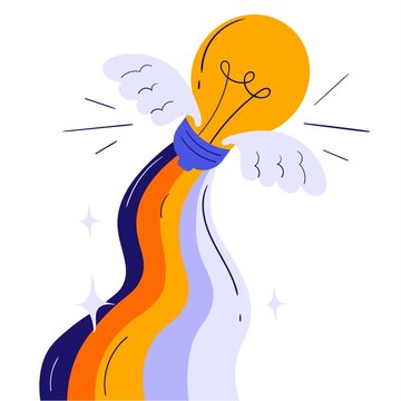 Colorful Creative Light Bulb Illustration