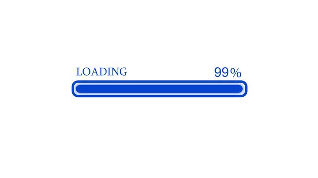 Looping Loading Bar Animation with Waiting Process and Completion Effect