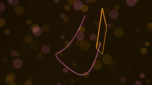 Glowing handwritten typography animation video - neon script motion graphics footage evolving into shapes
