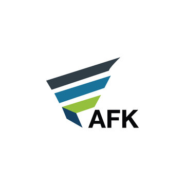 AFK letter logo design on white background. Creative  modern AFK letter logo design. Vector design.