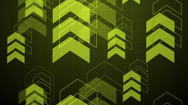 Abstract geometric arrows pattern grid background modern tech style upward chevrons layered animation