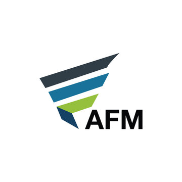 AFM letter logo design on white background. Creative  modern AFM letter logo design. Vector design.