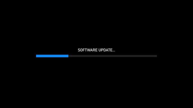 Digital software update loading bar