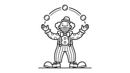 Clown juggling balls