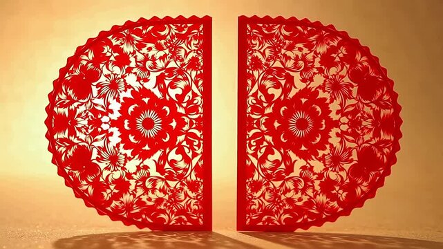 Mirrored Symmetry of Intricate Papercut