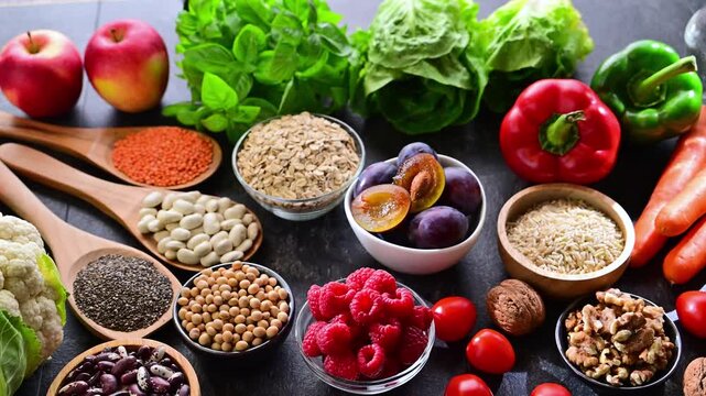 Foods products improving digestive health. Constipation relief food.