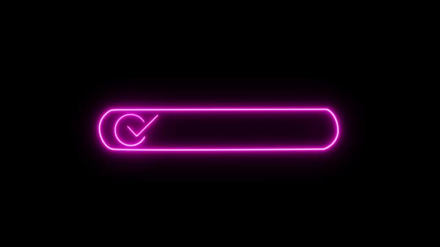 neon  verified button on black background, representing a digital interface for granting permission or access. Quantum verified concept. Digital system security alert 4K video.