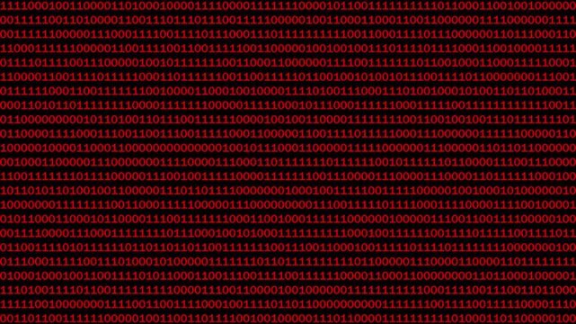 Dynamic red binary code background, featuring streaming digital, data streams, abstract, cyber security concept, matrix style, programming language, high-tech, information technology visualization for