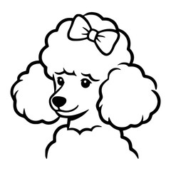 Obraz premium Poodle With Bow