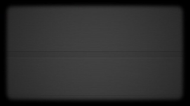 Monochrome analog tv static noise with scan lines overlay