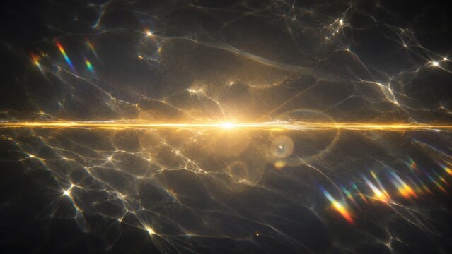 Master Capstone Optical Flare Combining Anamorphic Streak and Prismatic Caustics