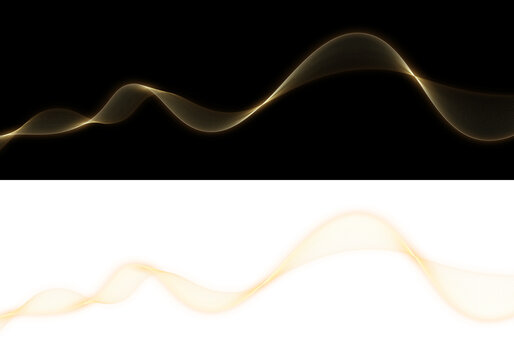 Bright Glowing Curved Lines. Abstract Energy Wave Background.