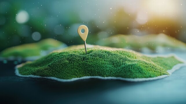 world map pin location 3D world map with a pulsating pin animation, highlighting a specific location.