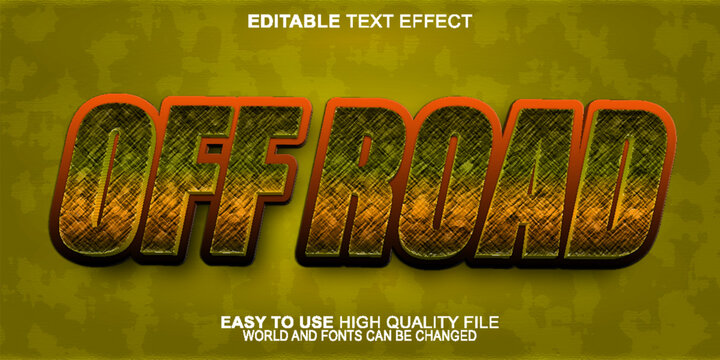 Off Road 4x4 Mud Adventure Vehicle Vector Fully Editable Smart Object Text Effect