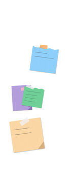 Colorful sticky notes with math equations and doodles
