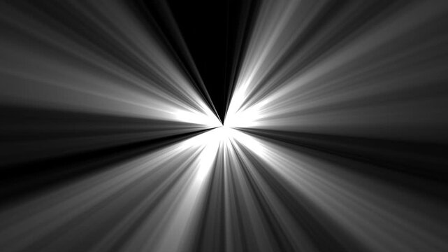 Abstract monochrome light burst background, featuring dynamic radiant, sunbeams and glowing, radial rays of, energy expanding from, a central point, for cinematic visual, effects and modern, motion 