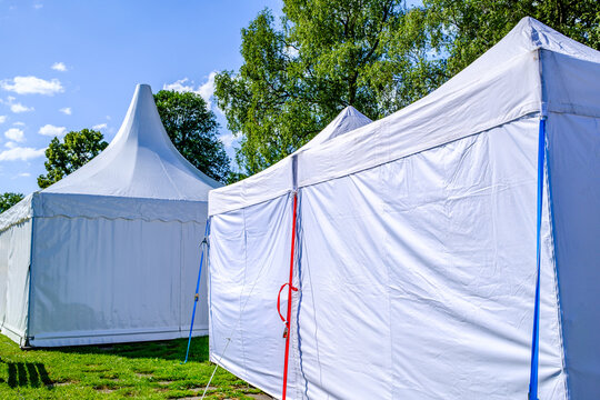 typical event tents at a market