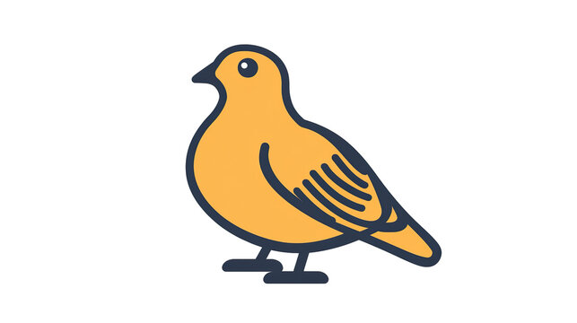 Yellow canary bird icon