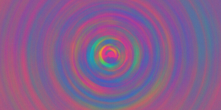 Abstract psychedelic background with vibrant pink and blue swirling circles.