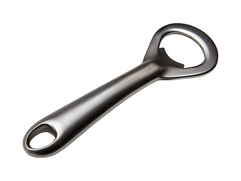 Metal bottle opener isolated on transparent or white background, png