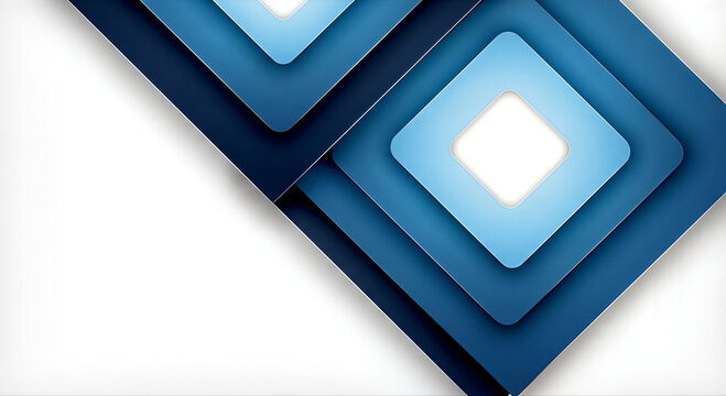 Blue squares with white center.